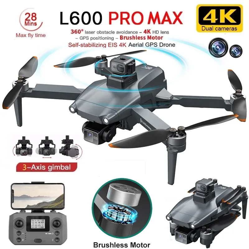 Drone Camera With Gimbal - L600 PRO MAX GPS 드론 전문